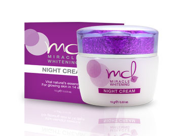 รูปภาพของ MCL Miracle Whitening Night Cream 15g.ครีมหน้าใส ลดสิว ฝ้า กระ จุดด่างดำ